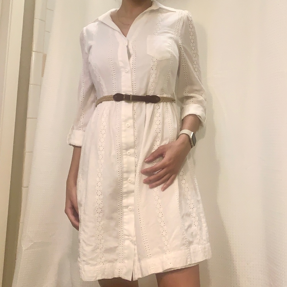 White cotton summer dress